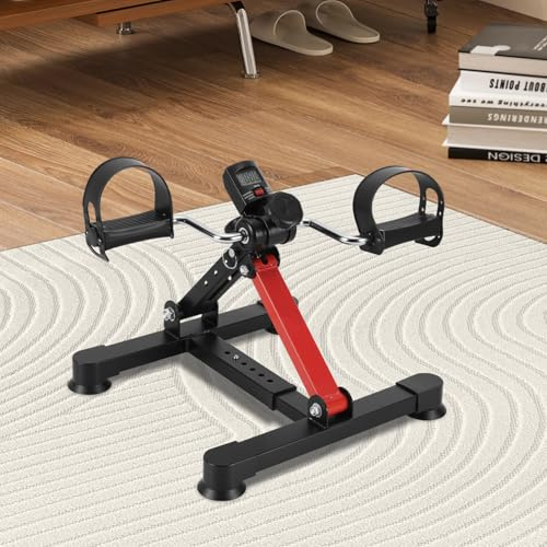 Peviasot Mini Heimtrainer Beintrainer mit LCD-Monitor, Faltbar, Arm- und Beintrainer Fitnessgerät für Zuhause & Büro, Ideal für Senioren, Rehabilitation & Bewegungstraining