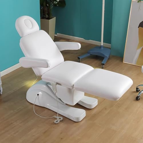 PA-DABAOO Lit De Table De Massage Entièrement Électrique, Lit De Spa Professionnel Réglable En Angle Et En Hauteur, Lit D'esthéticienne Moderne À 4 Moteurs