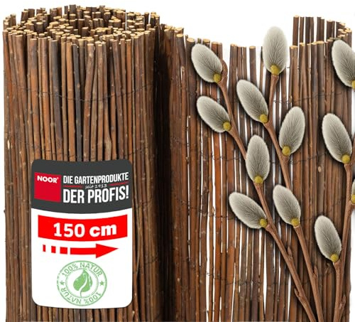 NOOR Weidenmatte Oxford - Sichtschutzmatte Weidenzaun - Natur - 0,5 x 1,5 m
