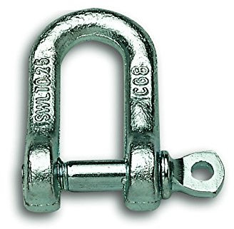 Chapuis 330/8Z Lot de 10 Manilles droites - Acier Zingué - charge de travail Indicative 250 kg - axe 8 mm - largeur intérieure 16 mm, Gris, Set de 10 pièces