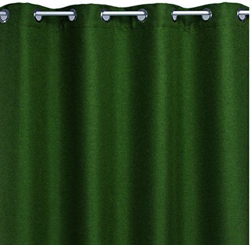 amp-artshop Ösenschal Brilliant Leinenoptik Eckig 140x240 cm Dunkelgrün Grün - Farbe wählbar mit Fleckschutz - (Br_E140x240DGrün)