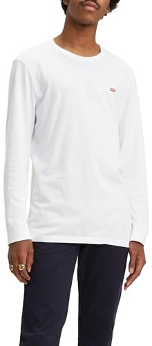 Levi's Men's Long-Sleeve Original Housemark Tee T-Shirt, Cotton + Patch White, XL