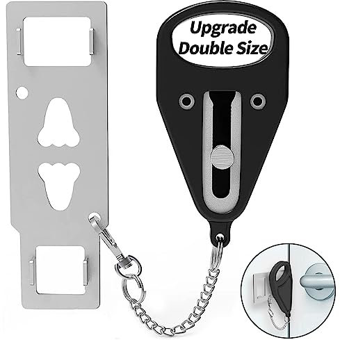 KUOGO Portable Travel Door Lock,Extra Safety Lock for Jam Doors from Inside, Privacy & Reliable for Hotel Doors and Apartment Doors, Perfect for Family Trip or Traveling Alone for Travelers Security