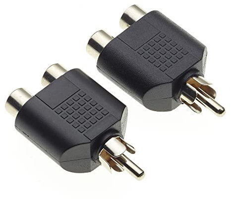 Keple Adaptateur séparateur Phono RCA mâle vers 2 Prises RCA, 2 pièces
