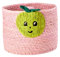 rund Raffia Korb - Rosa
