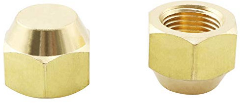 TAODAN 2 Stück 3/8 Zoll Messingrohrverschraubung, SAE 45 Grad Flare Fitting, Hutmutter