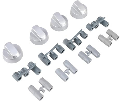 sparefixd for Miele Cooker Oven Silver Control Knob Knobs x 4