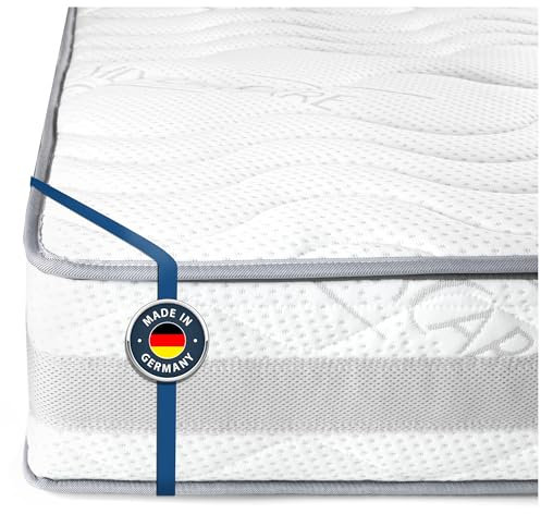 BMM Matratze 200x190cm Komfort 23 H4 extra fest/Kaltschaummatratze Öko-Tex Zertifiziert/ergonomische 7 Zonen Matratze Höhe 23cm / Matratzen produziert in Deutschland