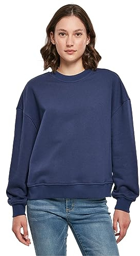 Build Your Brand Damen Sweatshirt Ladies Oversized Crewneck lightnavy M