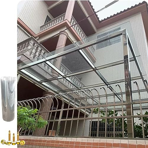 XINGWANGG Planchas Transparente de Policarbonato para Invernadero,Toldo Cubierta de Jardín,Láminas Placas Impermeable,Marquesinas Exterior para Techo Terraza,con Tornillos,Personalizable (1.5x9m)
