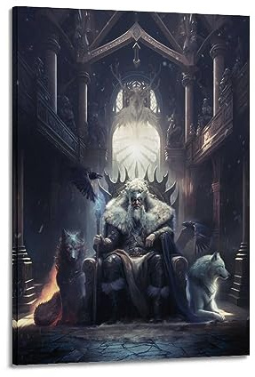 VZRSQZK Odin, Der Vater der Götter in der nordischen Mythologie, Poster, dekoratives Gemälde, Leinwand-Wandposter und Kunstdruck, modernes Familienschlafzimmer-Dekor-Poster, 40 x 60 cm