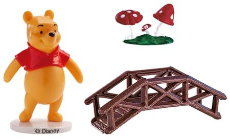 dekora | Winnie L'Ourson Décoration De Gâteau En Pvc | Plastique | Disney Licensed | Kit De Décoration