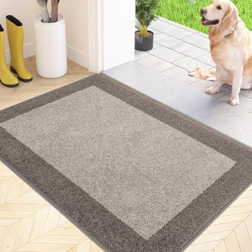 FCSDETAIL Felpudo Entrada Casa 60 x 90 cm, Alfombra Antideslizante y Lavable en Lavadora, Alfombra Atrapapolvo Absorbentes para Perro, Entrada, Puerta, Pasillo