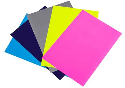 Hilltop 5 x A4 Transferfolie, Textilfolie zum Aufbügeln auf Textilien - perfekt zum Plottern, Folien:Nexis Blue