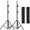 2pack Heavy Duty Light Stand 9.2ft / 110 Aluminum Spring Cushioned Tripod Lighting Stands Max Loading:10KG Adjustable 94cm-280cm with Carry Bag for Photography Softboxes Umbrella Studio Shooting