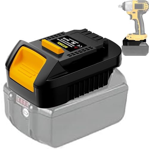 NUOGEDZ Battery Adapter for Makita to Dewalt, Conversion for Makita 18 V BL1830 Battery, USB Charging for Dewalt 20 V Max Tools