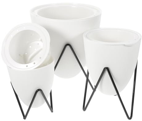 INOOMP 3sätze Selbstbewässerungs-blumentopf Hydroponischer Pflanzentopf Für Sukkulenten Bonsai Mit Wasserreservoir Blumenbehälter Für Indoor Garten