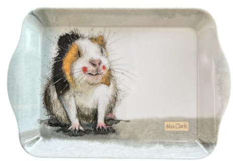 ALEX CLARK Guinea Pig Small Tray - perfect for snacks and tea/use indoor and garden/animal lovers/gift/tea drinkers/serving food tray