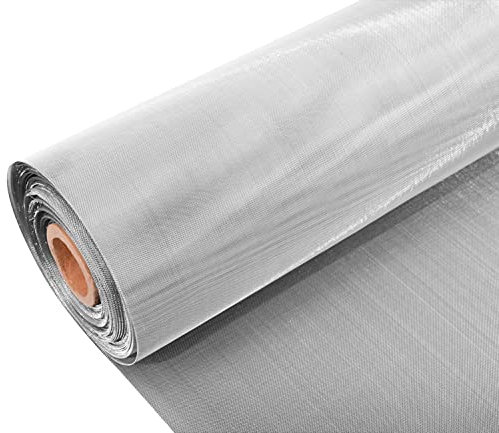 Stainless Steel Woven Wire Mesh Fine Wire Mesh Stainless Steel Woven Mesh #80 Mesh - 0.2mm Hole for DIY, Air Ventilation, Filter, Security, Window & Garde
