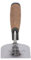 OLEJNIK J L PROFESSIONAL Llana de enlucido - Lanas de enlucidor soldables - Pequeña llana de albañil - Acero inoxidable - Mango de cuero natural - 100mm