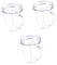 OKUMEYR 3pcs 18 Replacement Parts for Fruit Juice Blender Cup Juicer Blender Mixer Stay-Fresh Reusable Cup Blender Replacement Part Blender Extra Juicer Cups Fruit Blender Cup Blender Cups