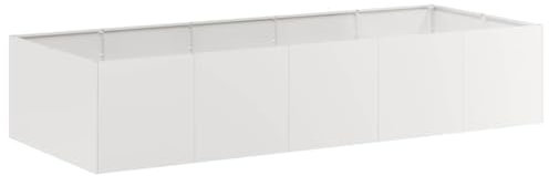 vidaXL Jardinera 200x80x40 cm Acero Inoxidable, macetero, Soporte para Plantas, lecho Elevado, Soporte para jardineras, Bandeja para Plantas