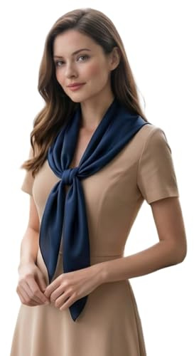 LA FERANI Designer Seidentuch Uni Farbe Halstuch Seide Chiffon Tuch Umschlagtuch leicht 90x90cm Bandana Geschenk formelle Anlässe