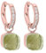 Qudo Firenze deluxe Creolen Ohrringe rosegold, Edelstahl beschichtet (olivine)