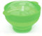Collapsible Silicone Microwave Hot Air Popcorn Popper Bowl with Handle and Lid,Microwave Popcorn Maker,Green