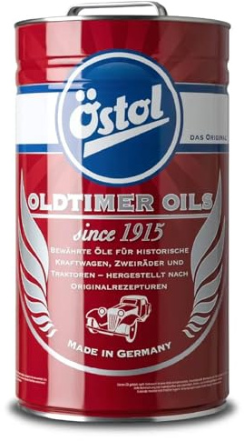 ÖSTOL Oldtimer Oil SAE 20W-50 – Das Original für echte Klassiker mineralisch für Oldtimer mit Otto- oder Dieselmotor - 5 Liter