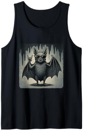 Lunettes de soleil chauve-souris rock musique drôle rétro Débardeur