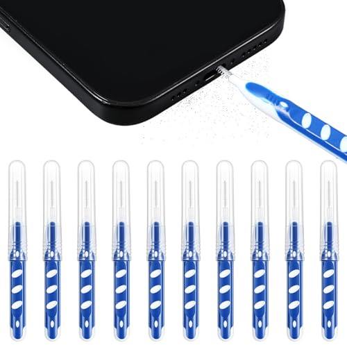 12 Pack Cell Phone Charge Port Cleaning Kit, Multifunction Anti-Clogging Nylon CleanerBrushes, Mini Cleaning Kits for 16 17 Pro Max Charging Port, Phone Speaker, Earphone, Tablet, Camera, Keyboard