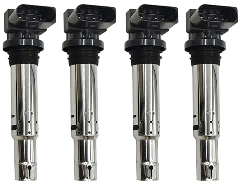 PEIUOK 036905715G 4pcs Ignition Coil Pack Compatible with Audi A1 8X A3 8P Seat LEON 1M1 Ibiza MK III IV Skoda Fabia I II Octavia I II VW Golf MK IV V VI Passat Polo Tiguan 1.2L 1.4L 036905100A