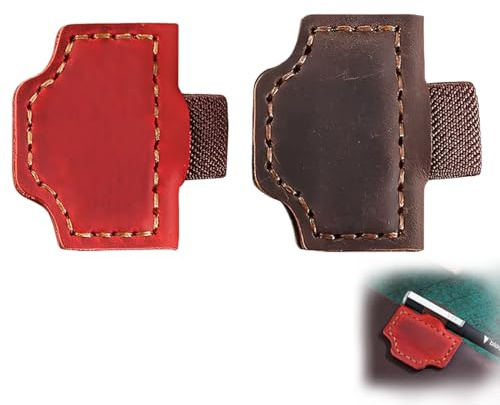 YOFDAL 2 Stück Personalisiertes Magnetisches Lesezeichen aus Leder mit Stifthalter, Geschenk für Bücherliebhaber Frauen (Leder-Lesezeichen)