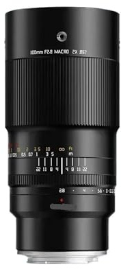 Compatible with Sony E, Nikon F, Canon EF and Fujifilm X Mount 100mm F2.8 2X Macro Full Frame MF Lens(Fuji XF)