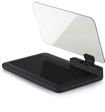 Arestech Car GPS Mobile Head Up Display Holder with HD Image Reflection for HUD, Smartphone, iPhone, Samsung, Car Navigation (Up to 6 Inches)