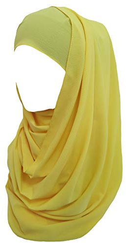 Lina & Lily Bubble Crepe Chiffon Damen Muslim Hijab Kopftuch Schal Turban, Stoff Leicht Undurchsichtig (Gold)