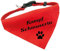 Hunde-Halsband mit Dreiecks-Tuch KAMPFSCHMUSERIN, längenverstellbar von 32 - 55 cm, aus Polyester, in rot