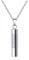 Jovivi Silver Urn Necklace for Ashes Keepsake Cremation Jewellery Men Women Memorial Stainless Steel Cylinder Bullet Pet Hair Locket Pendant Chain & Filler Kit