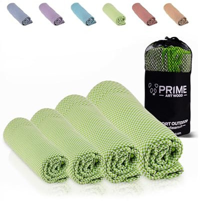 Prime Art Wood It Is Incredibly Universal and Sustainable Bamboo Travel Towel - Microfibre towel | The Comparison Winner 2018, Green, 100 x 50 cm