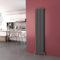 ELEGANT 1800 x 360mm Vertical Column Radiator Anthracite Oval Double Panel Designer Radiator