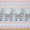ABAKUHAUS Lama Stoff als Meterware, Patterned Alpaka, Microfaser Stoff für Dekoratives Basteln, 1M (230x100cm), Rosa Aqua