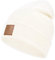 Occulto Leatherpatch Winter Mütze Beanie White