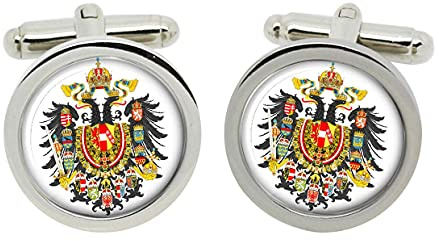 Gift Shop Österreich-ungarn Wappen 1867-1915 Runde Manschettenknöpfe in Box