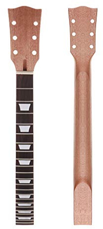 Alnicov Electric Guitar Neck DIY For Gibson LP Guitars Parts Replacement 22 Fret Mahogany Neck Rosewood Fretboard with White Trapezoid Dots Inlay Natural