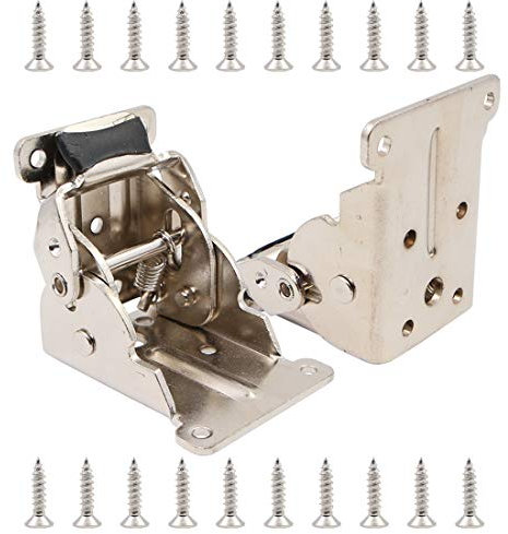 Lot de 2 pieds de table pliants, matériel de table pliable, fixations pliantes avec vis (argent)