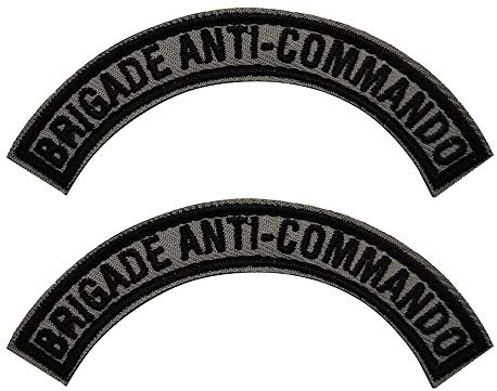 ODSS - Écusson brodé Brigade Anti-Commando France - Patch moral tactique - Emblème pour brassard avec fixation auto-agrippante