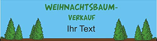Melis-Folienwerkstatt Banner Weihnachtsbaum Tannenbaum Weihnachts-Baum – 300x80cm – P00006-003