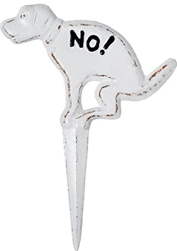 Moritz Targhetta NO! - Cartello di divieto in ghisa per cani vietato cartello di avvertimento NO Dog Allowed cartello da giardino non toilette per cani