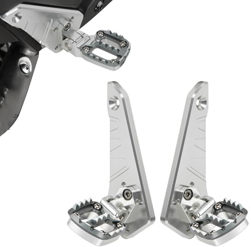 Repose Pieds Arrière Rabattables, PSLER Pédale Arrière pour Passager Ensemble de Moto en aluminium CNC pour X-ADV 750 2021 2022 2023 2024(Titane)